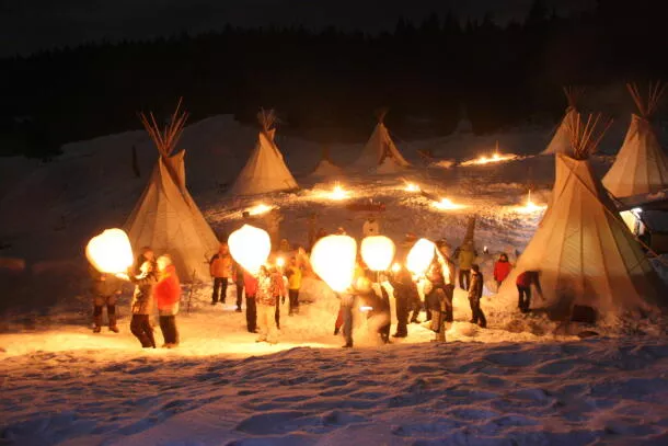 Soirée Rando luge et fondue sous tipi