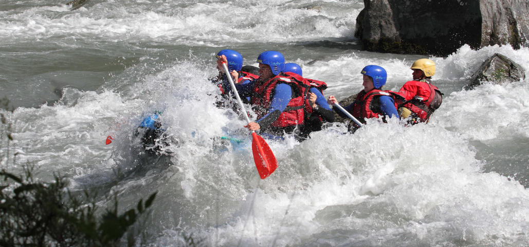 Isere river descent in rafting