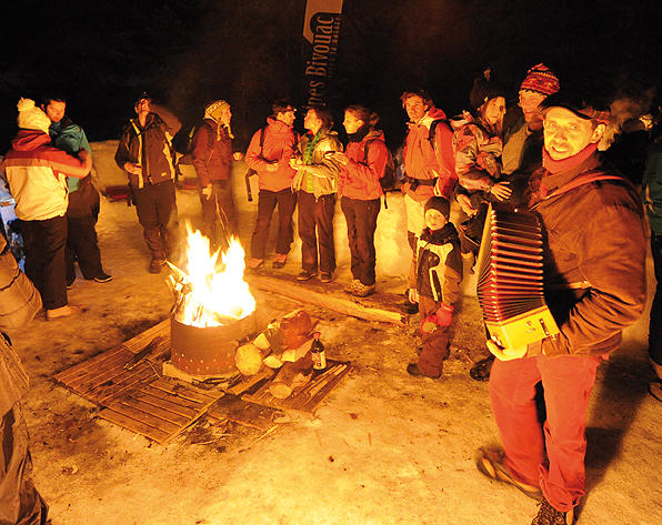 Winter Evening Party Mountain Annecy