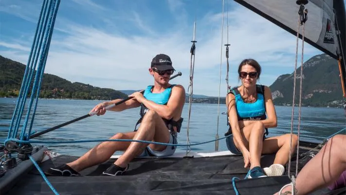 Régate en catamaran lac Annecy