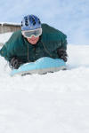 Airboard, sporty version of tobogganing