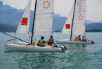 Catamaran initiation lac Annecy 