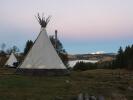 Seminar evening at the teepee village 