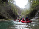 Canoraft on the Chéran descent for Bachelor party