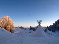 Nuit sous tipi en hiver