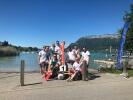 Raft building challenge in Annecy