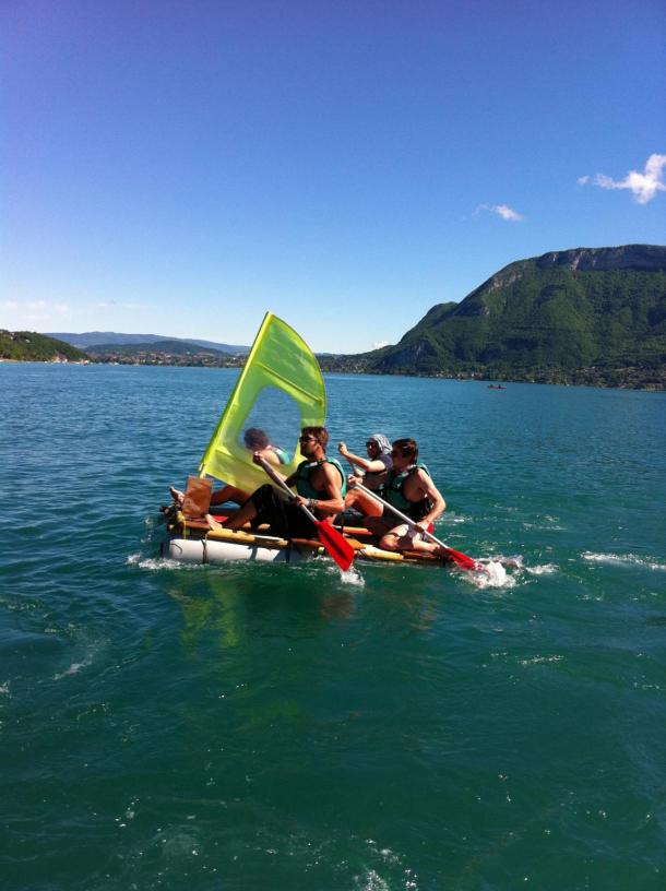 Raft race on Lake Annecy 
