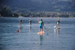 Paddle au lac d'Annecy en équipe