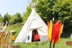 Archery at the teepee village