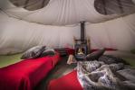 Seminar night under warmed tipi