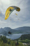 Paragliding above the lake of Annecy 
