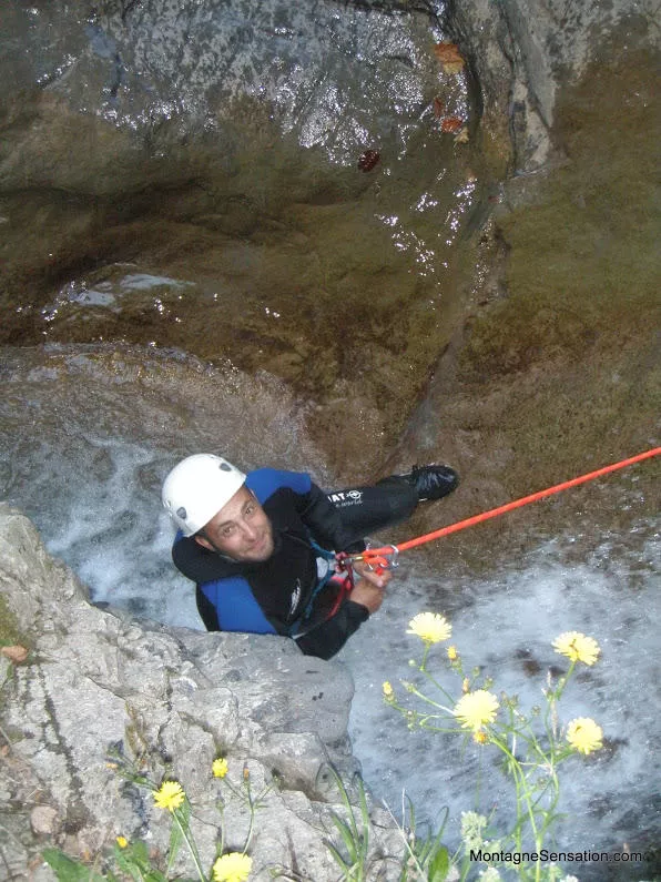 Waterfall jumping in Annecy