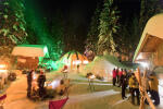 Evening at the Igloo village Semnoz