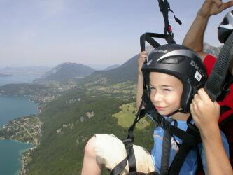 Kid Paragliding Flight Annecy 