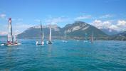 Catamaran regatta Lake Annecy