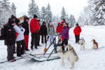 First sled dog ride for 3 people