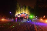 Soirée en pleine forêt en Savoie