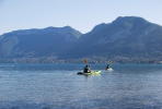 Kayak trip on lake d'Annecy