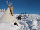 Evening and diner at Tipi Village Revard