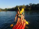 Kayak challenges at lake d'Annecy
