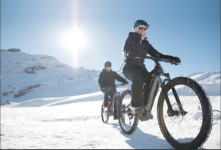 Electric bike on snow 