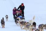 First sled dog ride for 3 people