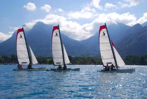Sailing lake annecy