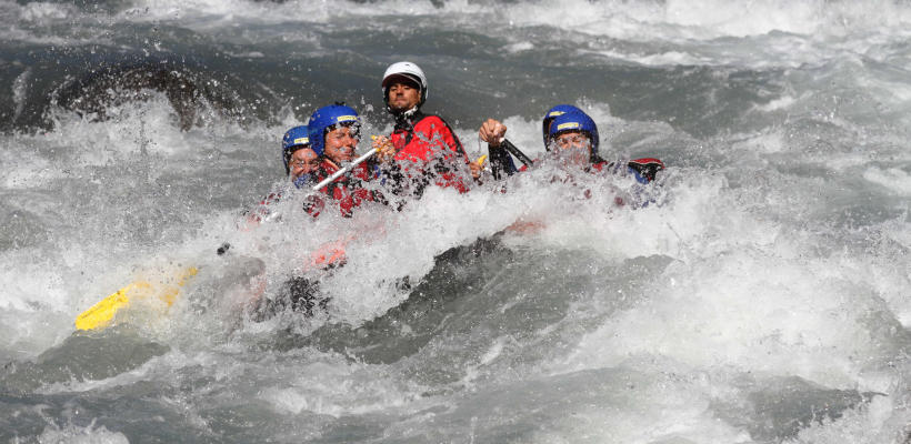 Rafting rapides intenses sur le Doron