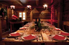 Diner soirée en chalet de montagne