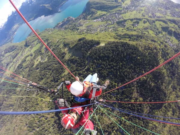 vertige et vol en parapente